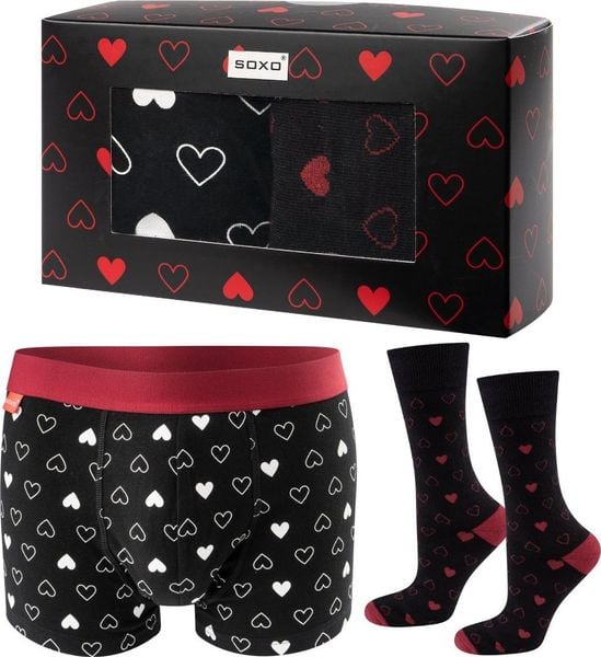 Soxo 2 pak Bokserki i skarpetki SOXO na prezent dla Niego bawełniane L. Bokserki męskie Soxo, bez wzorów, z bawełny. Za 59.99 zł.