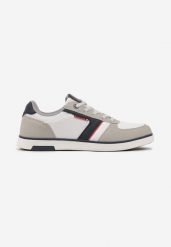 Białe Buty Sportowe Sneakersy z Ozdobnymi Przeszyciami Poltia. Białe buty sportowe męskie Born2be, bez wzorów, z jeansu, bez zapięcia. Za 139.99 zł.