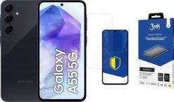 Smartfon Samsung Galaxy A55 5G 8/128GB Black Enterprise Edition (SM-A556BZK) + FlexibleGlass. Czarne smartfony SAMSUNG. Za 1,569.00 zł.