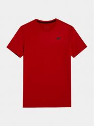 4F T-Shirt 4FWSS24TFTSM598 Czerwony Regular Fit. Czerwone koszulki sportowe męskie 4F, m, bez wzorów, z syntetyku, bez ramiączek, na fitness i siłownię. Za 49.99 zł.