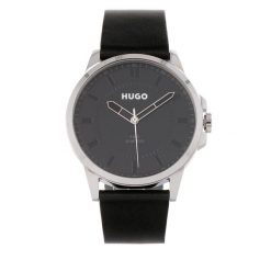 Zegarek HUGO. Czarne zegarki męskie Hugo, bez wzorów. Za 649.99 zł.