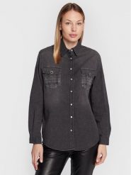 Liu Jo Koszula UF2107 D4555 Szary Regular Fit. Szare koszule damskie Liu Jo, bez wzorów, z bawełny, bez kołnierzyka, bez ramiączek. Za 419.99 zł.