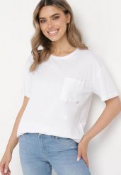 LS1627W Koszulka damska z golfem COMFORT MERINO kremowy L. Białe bluzki damskie Aqua Marina, l, bez wzorów, bez kołnierzyka, bez ramiączek. Za 263.92 zł.