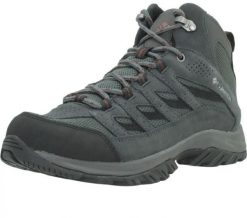 Buty trekkingowe męskie Columbia Crestwood Mid Waterproof szary 44,5 (2100641089). Szare trekkingi męskie Columbia, bez zapięcia. Za 364.10 zł.