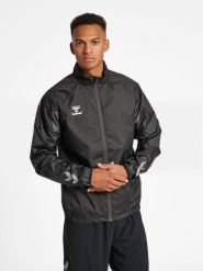 Kurtka Hummel hmllead hmlPRO training /windbreaker. Czarne kurtki męskie Hummel, m, bez wzorów, z poliesteru, sportowe, bez kaptura. Za 236.05 zł.