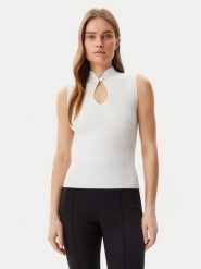 Guess Sweter W5GR10 Z3L10 Beżowy Regular Fit. Brązowe swetry nierozpinane damskie Guess, l, z aplikacjami, z wiskozy, bez kołnierzyka, bez ramiączek. Za 189.99 zł.