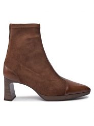 Hispanitas Botki Soho-I24 HI243645 Brązowy. Brązowe botki damskie Hispanitas, bez wzorów, z materiału, bez obcasa, na słupku, bez zapięcia. Za 789.99 zł.