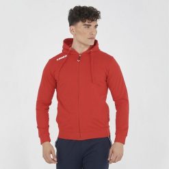 Bluza Treningowa Damska Z Pół-Zip Slim Fit Czerwona. Czerwone bluzy damskie Legea, m, bez wzorów, z bawełny, bez ramiączek, bez kaptura. Za 104.00 zł.