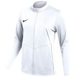 Bluza damska Nike Dri-Fit Park 26. Białe bluzy damskie Nike, bez wzorów, z materiału, klasyczne, bez ramiączek, bez kaptura. Za 121.99 zł.