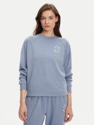 Tommy Hilfiger Bluza UW0UW05792 Niebieski Regular Fit. Niebieskie bluzy damskie Tommy Hilfiger, xs, bez wzorów, z bawełny, bez ramiączek, bez kaptura. Za 179.99 zł.