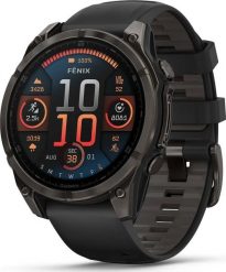 Zegarek sportowy Garmin Fenix 8 AMOLED Czarny (010-02904-21). Czarne zegarki sportowe Garmin, bez wzorów. Za 4,648.99 zł.