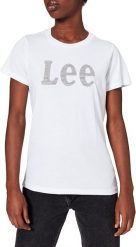 LEE DAMSKA KOSZULKA LEE TEE WHITE L43DEH12 112140084. Białe bluzki damskie Lee, l, bez wzorów, bez kołnierzyka, bez ramiączek. Za 69.99 zł.