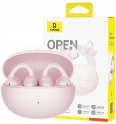 Słuchawki Baseus Słuchawki OWS Baseus Bass BC1 z klipsem - różowe. Czerwone słuchawki bezprzewodowe Baseus. Za 77.53 zł.