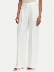 BOSS Spodnie materiałowe Tiana 50557443 Biały Relaxed Fit. Białe spodnie materiałowe damskie Boss, bez wzorów, z materiału. Za 1,149.00 zł.