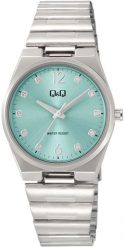 Zegarek damski QQ Q84B-002P CYRKONIE srebrny. Szare zegarki damskie Q&Q, srebrne. Za 179.00 zł.