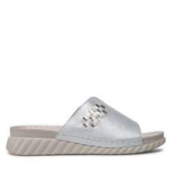 Klapki Go Soft. Szare klapki damskie GO SOFT, bez wzorów, bez obcasa, bez zapięcia. Za 149.99 zł.