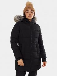 Płaszcz Zimowy Damski Fundango Melody. Czarne płaszcze damskie FUNDANGO, na zimę, xl, bez wzorów, z futra, biznesowe, bez kołnierzyka, bez kaptura. Za 599.90 zł.