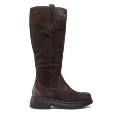 Kozaki Lasocki. Szare kozaki damskie Lasocki, bez wzorów, bez obcasa, na płaskiej podeszwie, bez zapięcia. Za 279.99 zł.