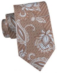Elegancki Krawat Chattier - Jasny Brąz w Kwiaty. Krawaty i muchy Chattier, bez wzorów, z tkaniny, eleganckie. Za 55.00 zł.