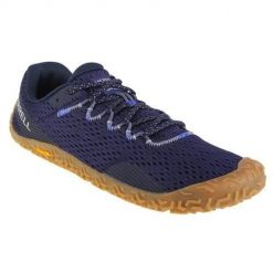 Buty do chodzenia męskie Merrell Vapor Glove. Fioletowe buty sportowe męskie Merrell, bez wzorów, z gumy, bez zapięcia, trekkingowe. Za 524.45 zł.