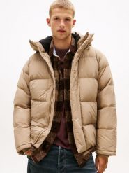 Tommy Jeans Męska kurtka puchowa Mężczyźni Sztuczne włókno brązowy jednolity, XXL. Brązowe kurtki męskie Tommy Jeans, m, bez wzorów, z jeansu, klasyczne, bez kaptura. Za 1,199.95 zł.