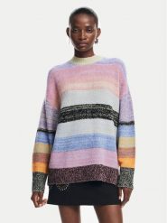 Desigual Sweter Moncton 24WWJF28 Kolorowy Regular Fit. Swetry nierozpinane damskie Desigual, l, bez wzorów, z syntetyku, bez kołnierzyka, bez ramiączek. Za 299.99 zł.