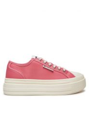 Tommy Jeans Trampki Foxing EN0EN02713 Różowy. Czerwone trampki i tenisówki damskie Tommy Jeans, bez wzorów, z jeansu, bez zapięcia. Za 199.99 zł.