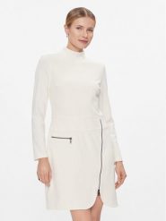 DKNY Sukienka koktajlowa DD3J1430 Écru Regular Fit. Sukienki damskie DKNY, bez wzorów, z syntetyku, wizytowe, bez kołnierzyka, bez ramiączek. Za 409.99 zł.