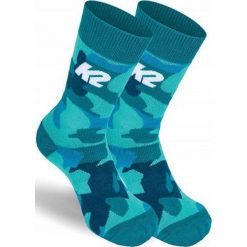 Skarpety na rolki K2 Junior Turquoise Blue 2 pak 2021. Niebieskie skarpety męskie K2, bez wzorów. Za 39.00 zł.