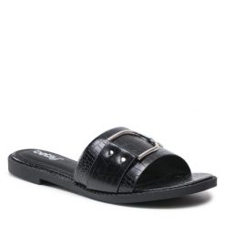 Klapki Betsy. Czarne klapki damskie Betsy, bez wzorów, bez obcasa, bez zapięcia. Za 179.99 zł.