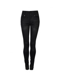 Guess Jeansy "Skinny" | W2RA47 D4KI1 | Kobieta | Czarny. Czarne jeansy damskie Guess, z aplikacjami, z bawełny, eleganckie, z podwyższonym stanem. W wyprzedaży za 329.00 zł.