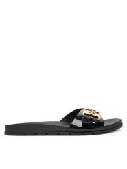 Tory Burch Klapki Buckle Slide 157872 Czarny. Czarne klapki damskie Tory Burch, bez wzorów, ze skóry, bez obcasa, bez zapięcia. Za 639.99 zł.