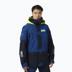Kurtka żeglarska męska Helly Hansen Newport Coastal. Niebieskie kurtki męskie Helly Hansen, m, bez wzorów, bez kaptura. Za 1,139.00 zł.