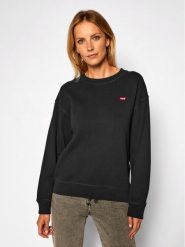 Levi's® Bluza Standard Crewneck 24688-0006 Czarny Relaxed Fit. Czarne bluzy damskie s, bez wzorów, z bawełny, bez ramiączek, bez kaptura. Za 239.99 zł.