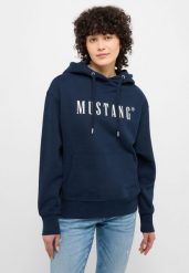 MUSTANG MARGO DAMSKA BLUZA WKŁADANE PRZEZ GŁOWĘ Z KAPTUREM DARK SAPPHIRE 1013934 4136. Niebieskie bluzy damskie Mustang, s, bez wzorów, bez ramiączek, z kapturem. Za 189.99 zł.