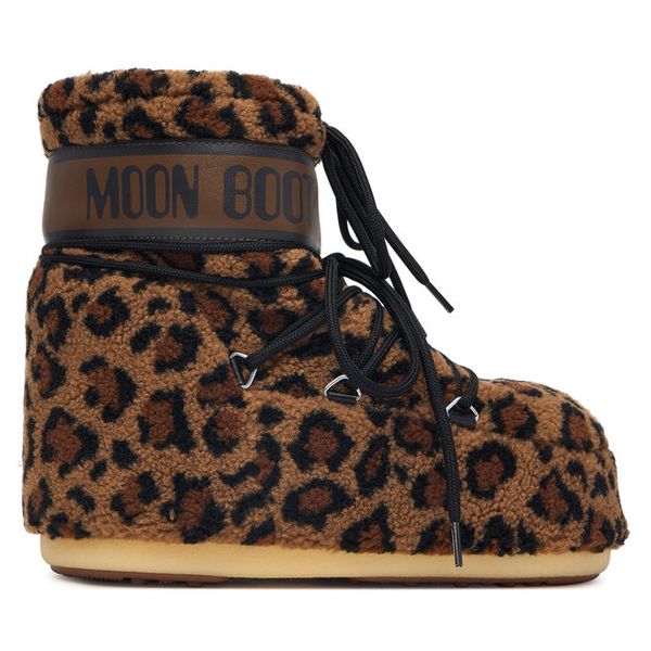 Śniegowce Moon Boot. Brązowe śniegowce damskie Moon Boot, bez zapięcia. Za 1,449.00 zł.