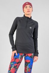Bluza Coldproof Ocieplana Zip Damska Nessi Sportswear. Czarne bluzy damskie NESSI SPORTSWEAR, na jesień, m, bez wzorów, z elastanu, sportowe, bez ramiączek, bez kaptura. Za 499.00 zł.