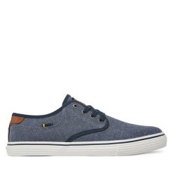 Tenisówki Wrangler. Niebieskie trampki męskie Wrangler, bez wzorów, bez zapięcia. Za 119.99 zł.