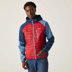 Kurtka hybrydowa męska Andreson Pro. Czerwone kurtki męskie Regatta, l, bez wzorów, z materiału, bez kaptura, trekkingowe. W wyprzedaży za 275.45 zł.