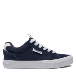Tenisówki Vans. Niebieskie trampki męskie Vans, bez wzorów, bez zapięcia. Za 219.99 zł.