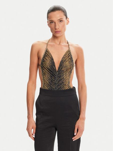 NORMA KAMALI Body Mio KK424XPL165302 Brązowy Slim Fit. Brązowe body Norma Kamali, bez wzorów, z syntetyku. Za 1,269.00 zł.