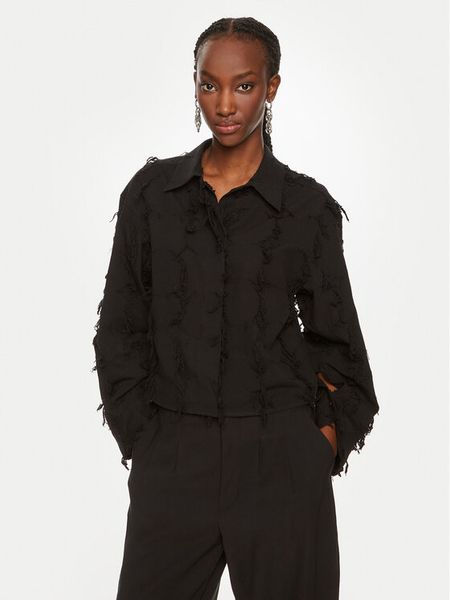 DAY BIRGER ÉT MIKKELSEN Bluzka Kenya DAY65243265 Czarny Relaxed Fit. Czarne bluzki damskie DAY Birger et Mikkelsen, bez wzorów, z bawełny, bez kołnierzyka, bez ramiączek. Za 499.99 zł.