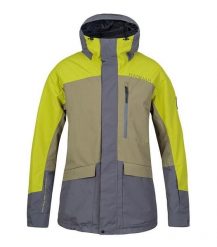 Kurtka męska narciarska Hannah Garow FD burnt olive/citronelle. Szare kurtki sportowe męskie Hannah, na zimę, m, bez wzorów, z materiału, z kapturem, narciarskie. Za 798.40 zł.