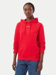 Tommy Jeans Bluza Classic Logo DW0DW23537 Czerwony Regular Fit. Czerwone bluzy damskie Tommy Jeans, xs, bez wzorów, z bawełny, bez ramiączek, bez kaptura. Za 394.99 zł.