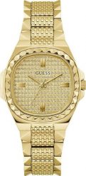 Zegarek Guess Zegarek męski Guess GW0601L1 CYRKONIE złoty. Żółte zegarki męskie Guess, z aplikacjami, złote. Za 899.00 zł.