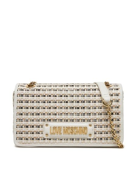 LOVE MOSCHINO Torebka JC4348PP05K60108 Écru. Listonoszki damskie Love Moschino, bez wzorów, ze skóry, bez dodatków. Za 559.99 zł.