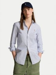 Polo Ralph Lauren Koszula 211941508001 Niebieski Slim Fit. Niebieskie koszule damskie Polo Ralph Lauren, bez wzorów, z bawełny, bez kołnierzyka, bez ramiączek. Za 559.99 zł.