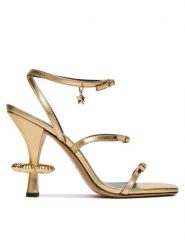 Marc Jacobs Sandały 2P5FPM001F14 Złoty. Żółte sandały damskie Marc Jacobs, bez wzorów, ze skóry, bez obcasa, na szpilce, bez zapięcia. Za 1,499.00 zł.