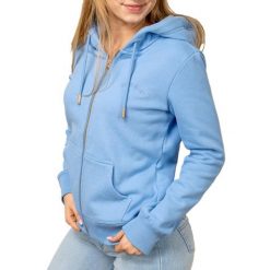 Damska bluza z kapturem zapinana na zamek Superdry Essential Logo Hb. Niebieskie bluzy damskie Superdry, m, bez wzorów, z bawełny, klasyczne, bez ramiączek, z kapturem. Za 344.75 zł.