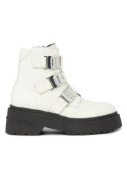 Tommy Jeans Botki Tjw Chunky Boot Hardware EN0EN02443 Écru. Botki damskie Tommy Jeans, bez wzorów, z jeansu, bez obcasa, na płaskiej podeszwie, bez zapięcia. Za 899.99 zł.